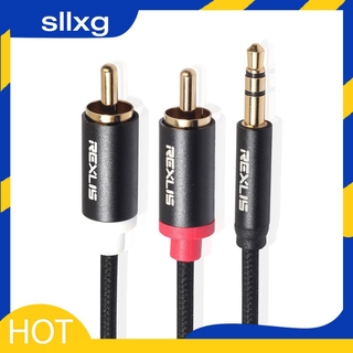 Dây Cáp Âm Thanh 3.5mm Male Sang 2 Rca Cho Loa Gia Đình 1.13