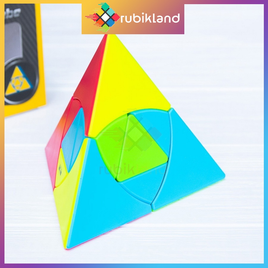 Rubik Biến Thể QiYi Duomo Cube MoFangGe Stickerless Rubic Tam Giác Biến Thể Đồ Chơi Trí Tuệ Trẻ Em