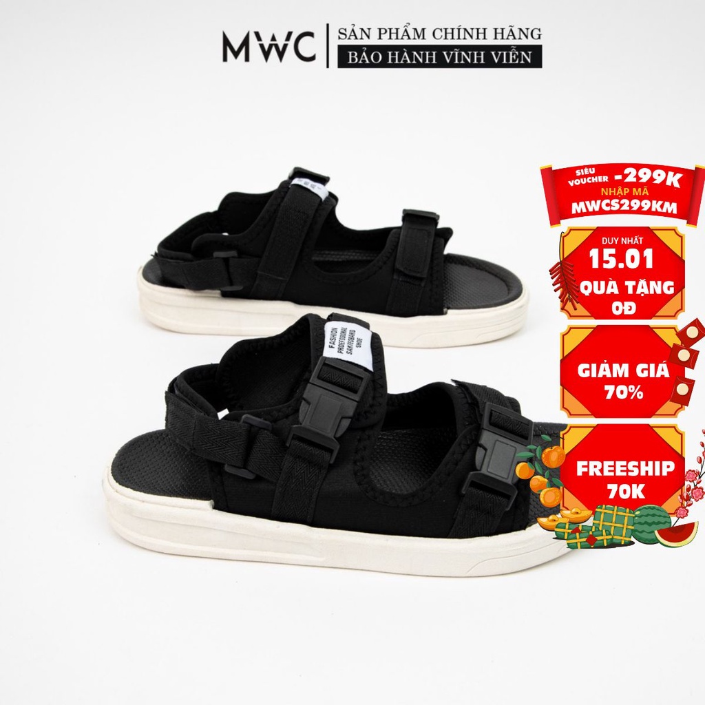 [Mã SKAMFS114M giảm 10% đơn 100K] GIÀY SANDAL NAM MWC - SANDAL 2 QUAI ĐẾ CAO NĂNG ĐỘNG - NASD- 7045