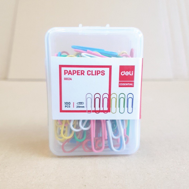 [Chính hãng Deli] Kẹp giấy deli 29mm - E0024 đủ màu sắc