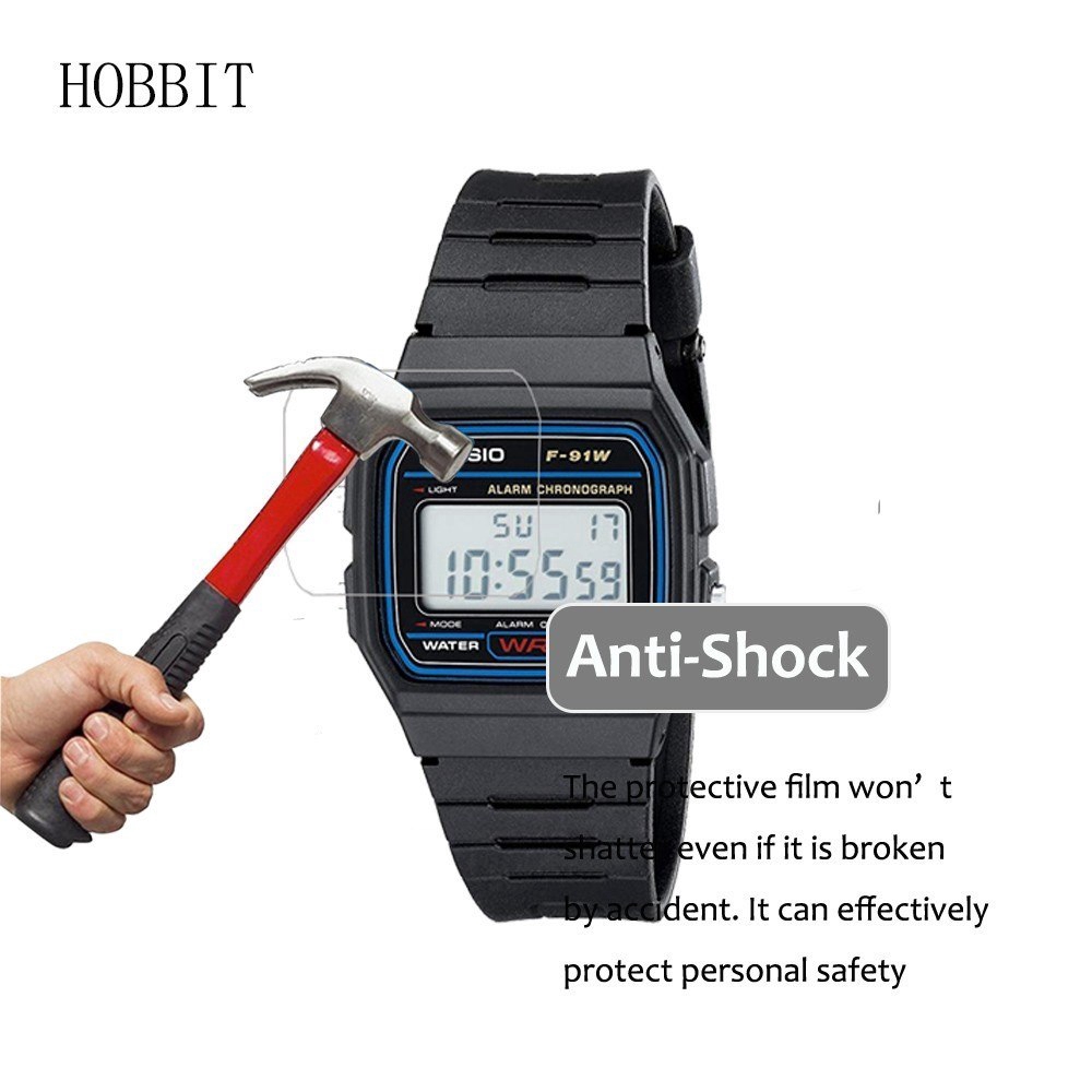 3 Cái Cho Đồng Hồ Casio Nam F91WM F-91WM Phim Bảo Vệ LCD