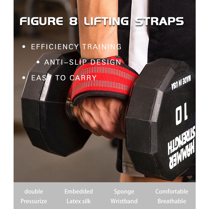 Dây Đai Quấn Cổ Tay Nâng Tạ Hình Số 8