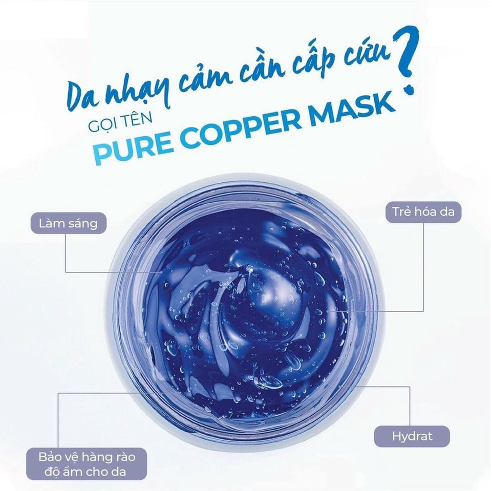 Mặt Nạ Chứa Đồng Nguyên Chất Tri-Peptide Giúp Làm Dịu, Giảm Khô, Cấp Ẩm Sâu Cho Da Neova Pure Copper Mask 50ml