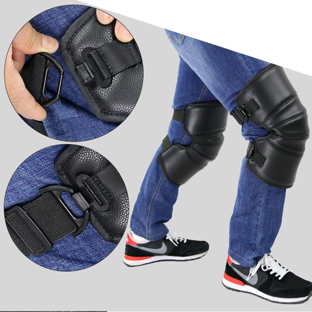 1 Cặp Đệm Đầu Gối Bằng Da PU Giữ Ấm Mùa Đông Chống Lạnh