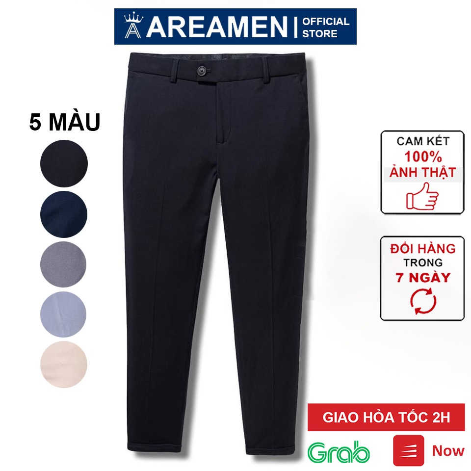 Quần tây nam Hàn Quốc công sở cao cấp ống côn vải co giãn 4 chiều không xù D