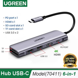 Mua Cáp USB Type C to HDMI  USB 3.0  đọc thẻ SD/TF  hỗ trợ sạc USB C Ugreen 70411