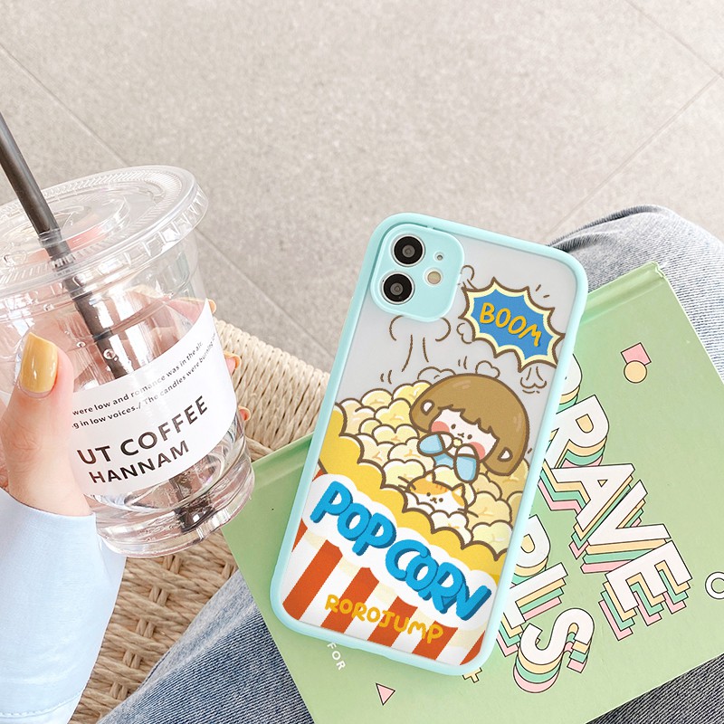 Ốp lưng iphone Roro Snack nhám viền nổi cong 5/5s/6/6plus/6s/6splus/7/7plus/8/8plus/x/xr/xs/11/12/pro/max/plus/promax | BigBuy360 - bigbuy360.vn