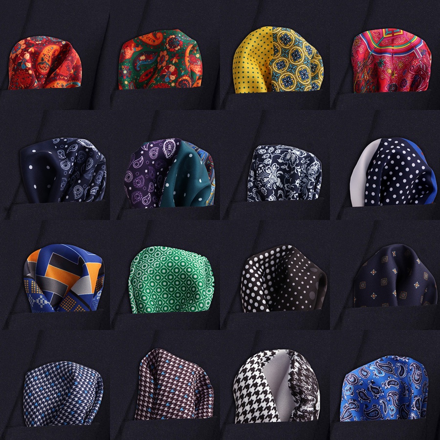 Khăn Tay Bỏ Túi 23CM * 23CM In Họa Tiết Thời Trang Cho Nam