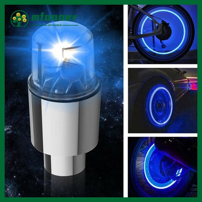 Bộ 4 Vỏ Bọc Van Bánh Xe Có Đèn Led Cảm Biến Thông Minh Cho Xe Hơi