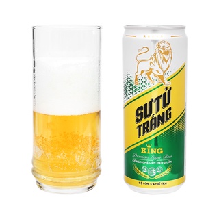 Bia Sư Tử Trắng lon cao 330ml date mới