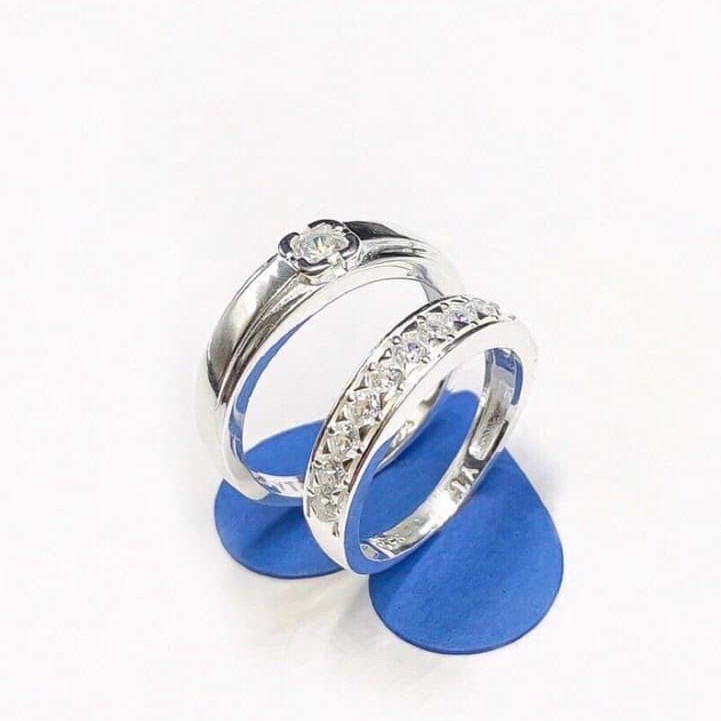 Nhẫn đôi bạc đẹp giá rẻ, nhẫn cặp bạc đẹp giá rẻ NĐ013