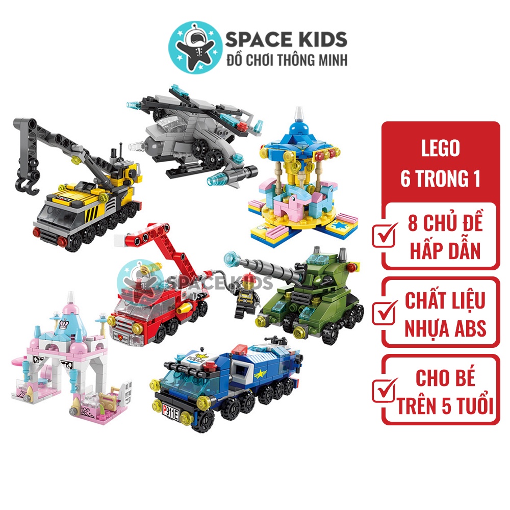 Đồ chơi Lego city giá rẻ 6 trong 1 nhiều chủ đề, đồ chơi cho bé 👶 xếp hình lego Lele Brother