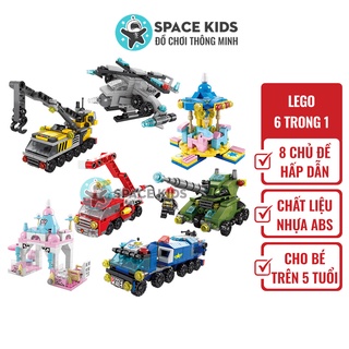 Đồ chơi Lego city giá rẻ 6 trong 1 nhiều chủ đề, đồ chơi cho bé 👶 xếp hình lego Lele Brother