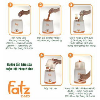 MÁY HÂM SỮA 2 bình cổ rộng FATZ FB3012SL