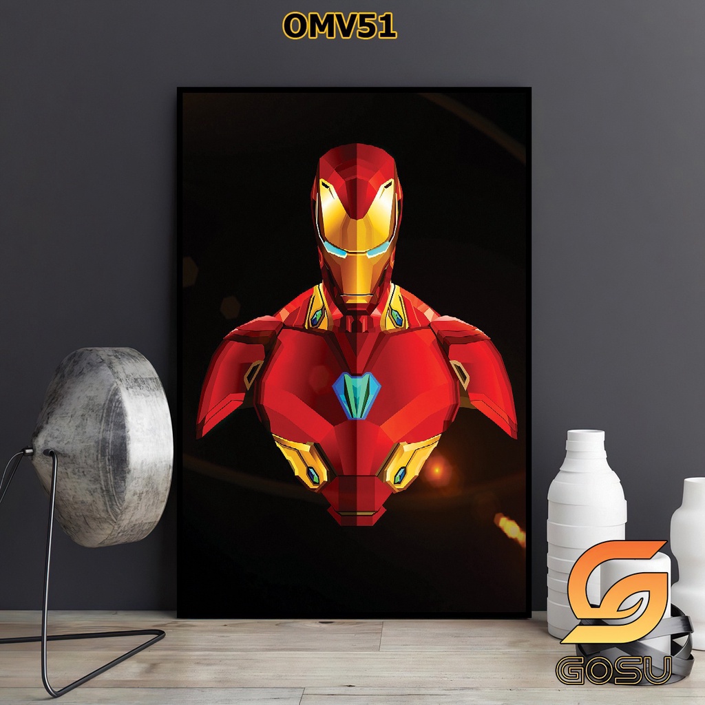 Tranh đơn chủ đề siêu anh hùng marvel bóng gương