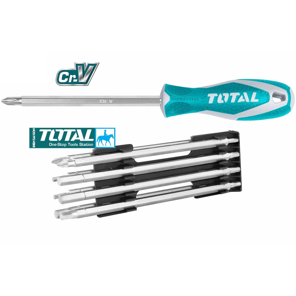 Bộ tua vít 18 đầu đa năng Thép CR-V Total THT250236