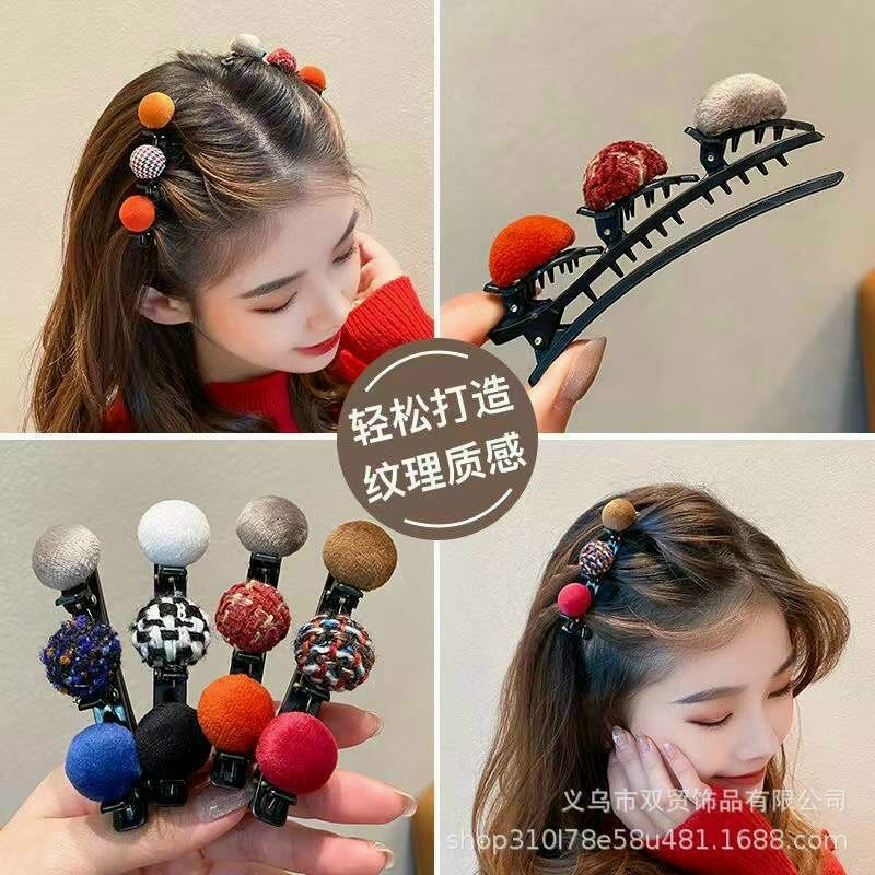(Bán Buôn Sỉ) Kẹp, cặp tóc đính quả bông phong cách retro thời trang Hàn Quốc