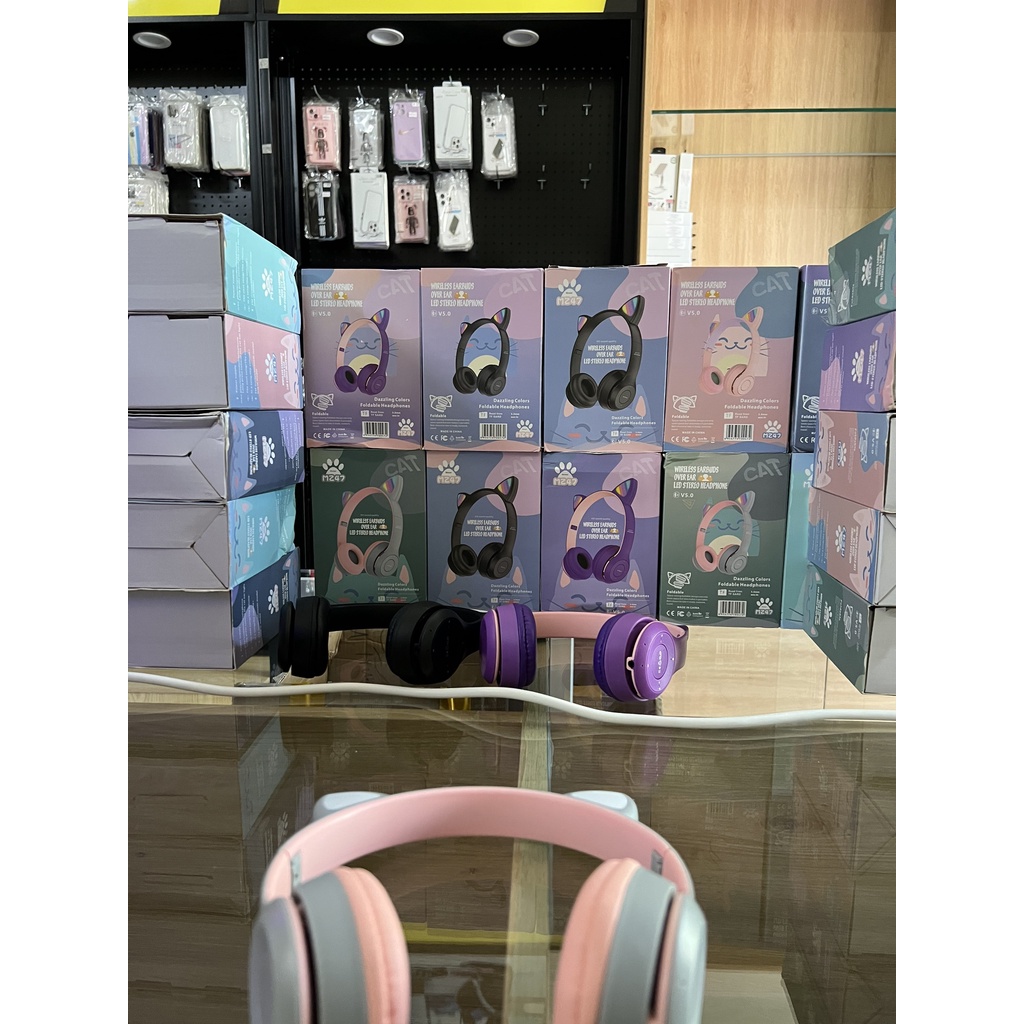 Tai nghe mèo bluetooth M