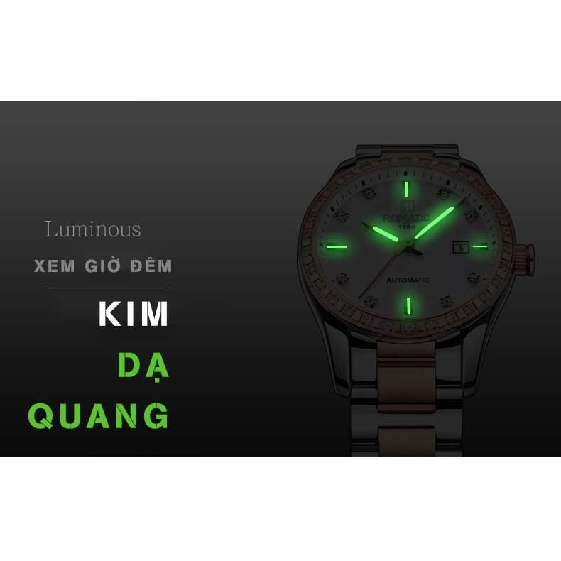 Đồng hồ Nữ ROMATIC LUXURY 8810 RUBY, Dây Demi Siêu Sang,Tặng Hộp & Pin