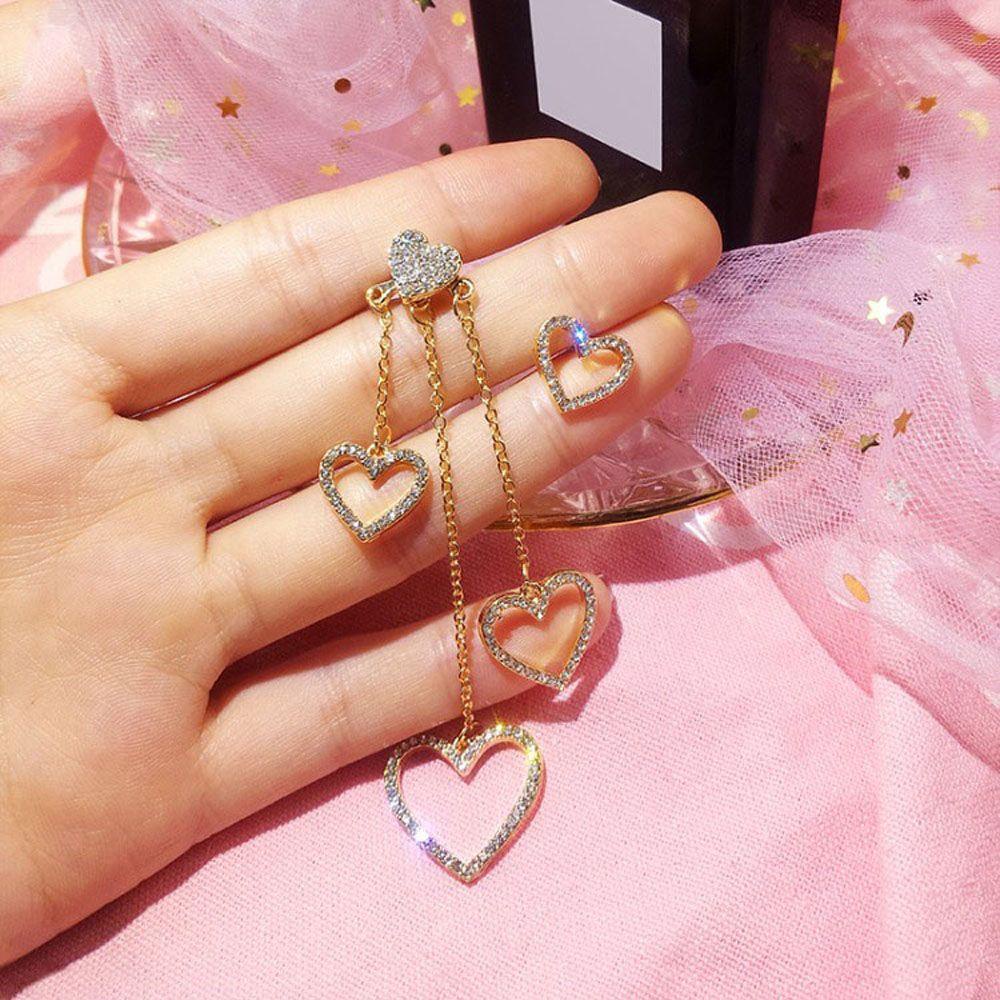 SOMEDAYZL Hoa Tai Dáng Dài Hình Ngôi Sao Trái Tim Phong Cách Hàn Quốc