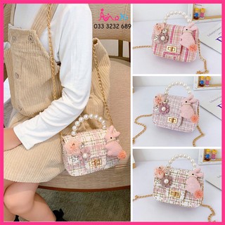 Túi Xách Cho Bé Thỏ Đuôi Tròn xuất Hàn - Moki Mart, có sẵn túi mini công chúa cao cấp