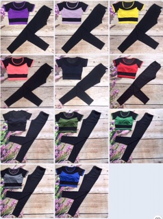 Bộ croptop phối lưới tay