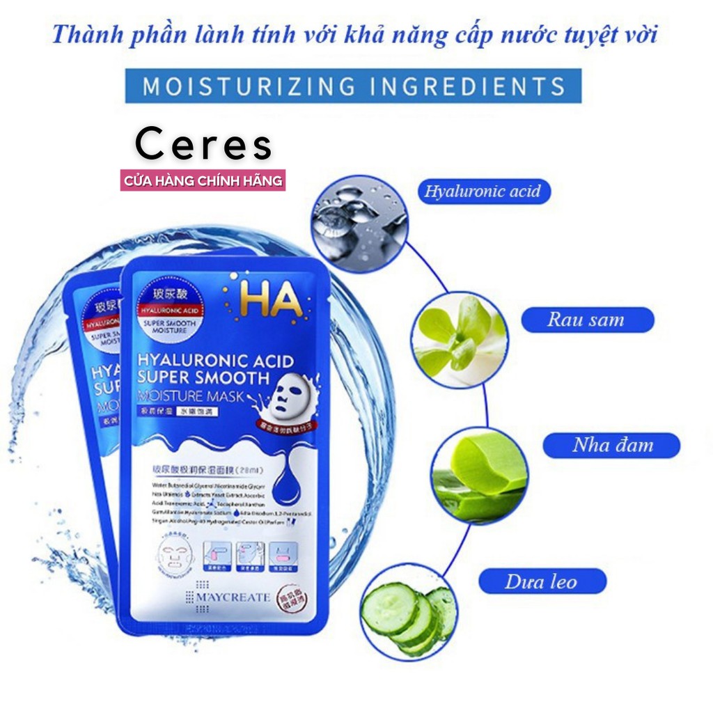 Mặt nạ giấy ha maycreate mask dưỡng ẩm trắng sáng da 28ml | BigBuy360 - bigbuy360.vn