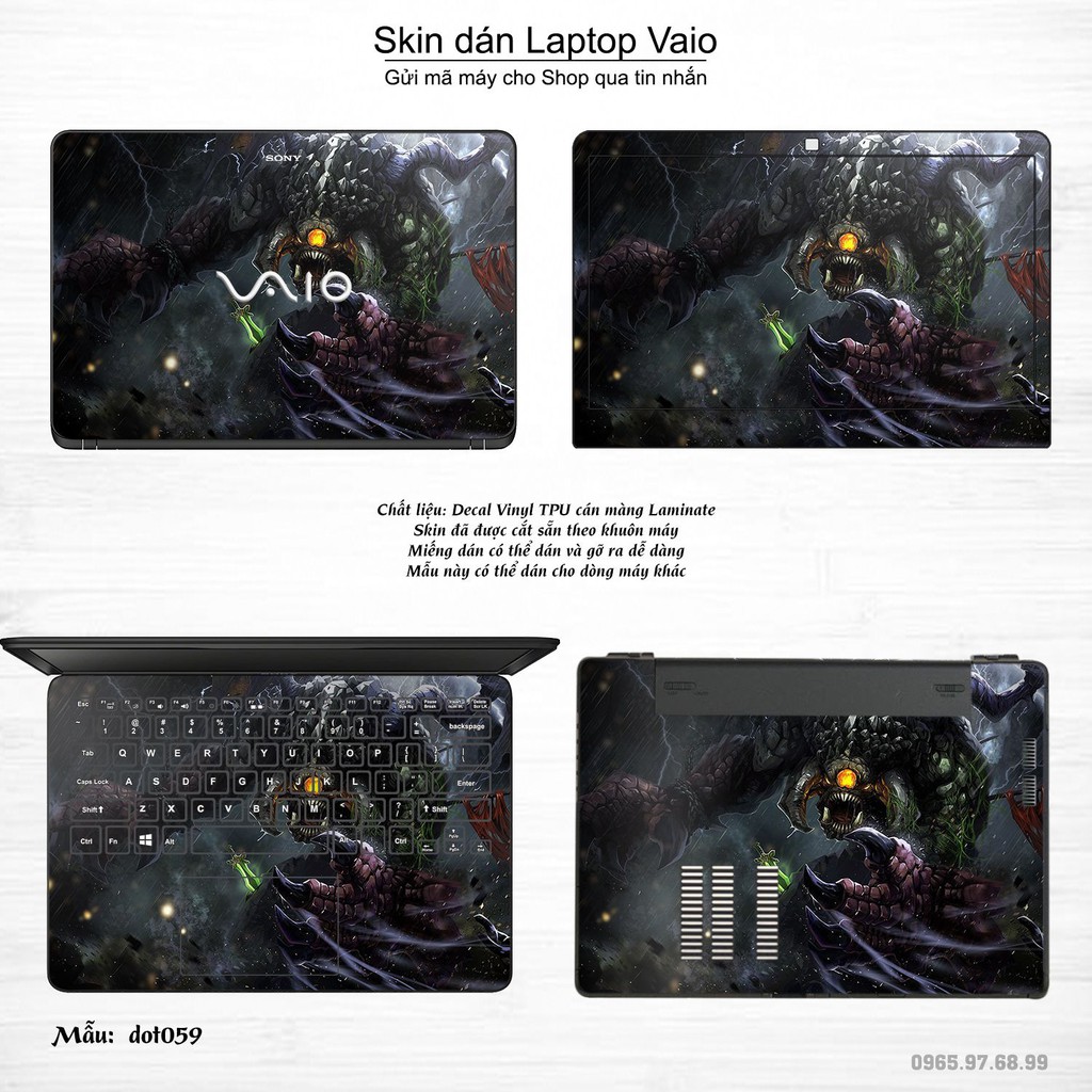 Skin dán Laptop Sony Vaio in hình Dota 2 _nhiều mẫu 10 (inbox mã máy cho Shop)