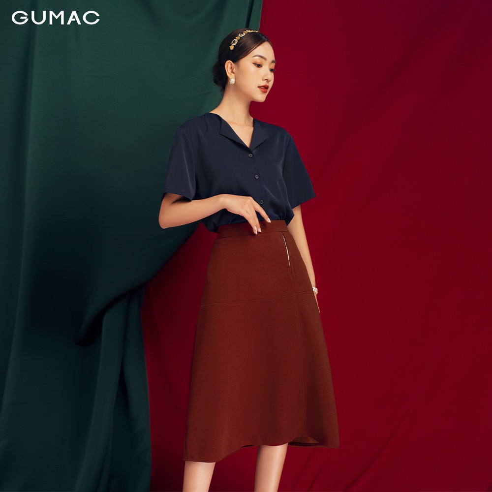 Chân váy nữ mổ dây kéo GUMAC đủ màu, đủ size, thiết kế basic dáng dài, thanh lịch VB1181 | BigBuy360 - bigbuy360.vn