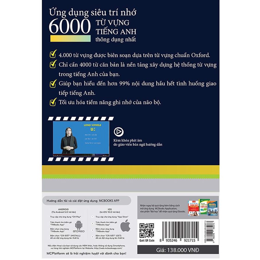 Sách - Ứng dụng siêu trí nhớ 6000 từ vựng tiếng Anh thông dụng nhất