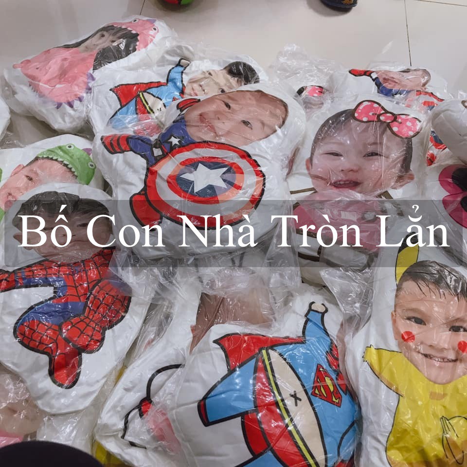 In gối theo yêu cầu - GỐI CHIBI GHÉP MẶT VUI NHỘN , NGỘ NGHĨNH cho các bé - Gối bông ghép hình theo yêu cầu - GỐI ÔM