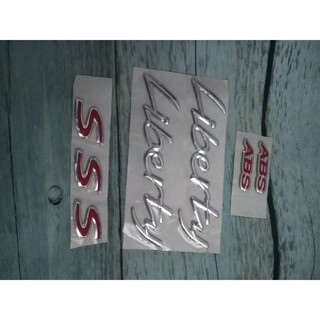 Bộ tem decal chữ nổi liberty
