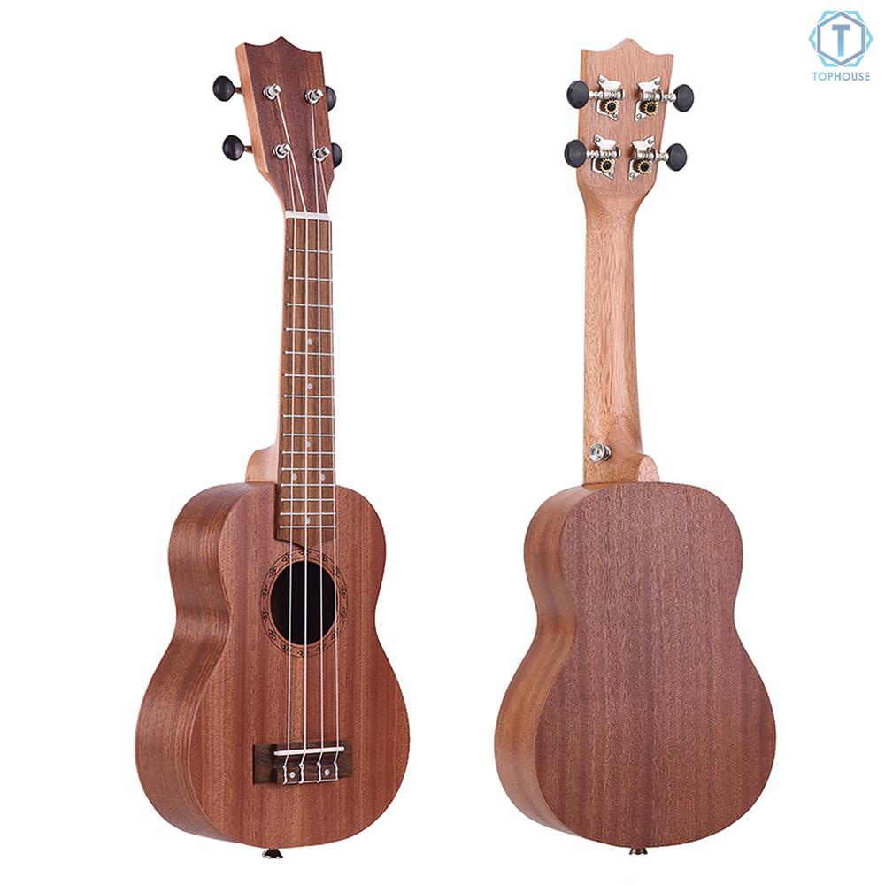 Đàn Ukulele Soprano 21 Inch Bằng Gỗ Cho Người Mới Bắt Đầu