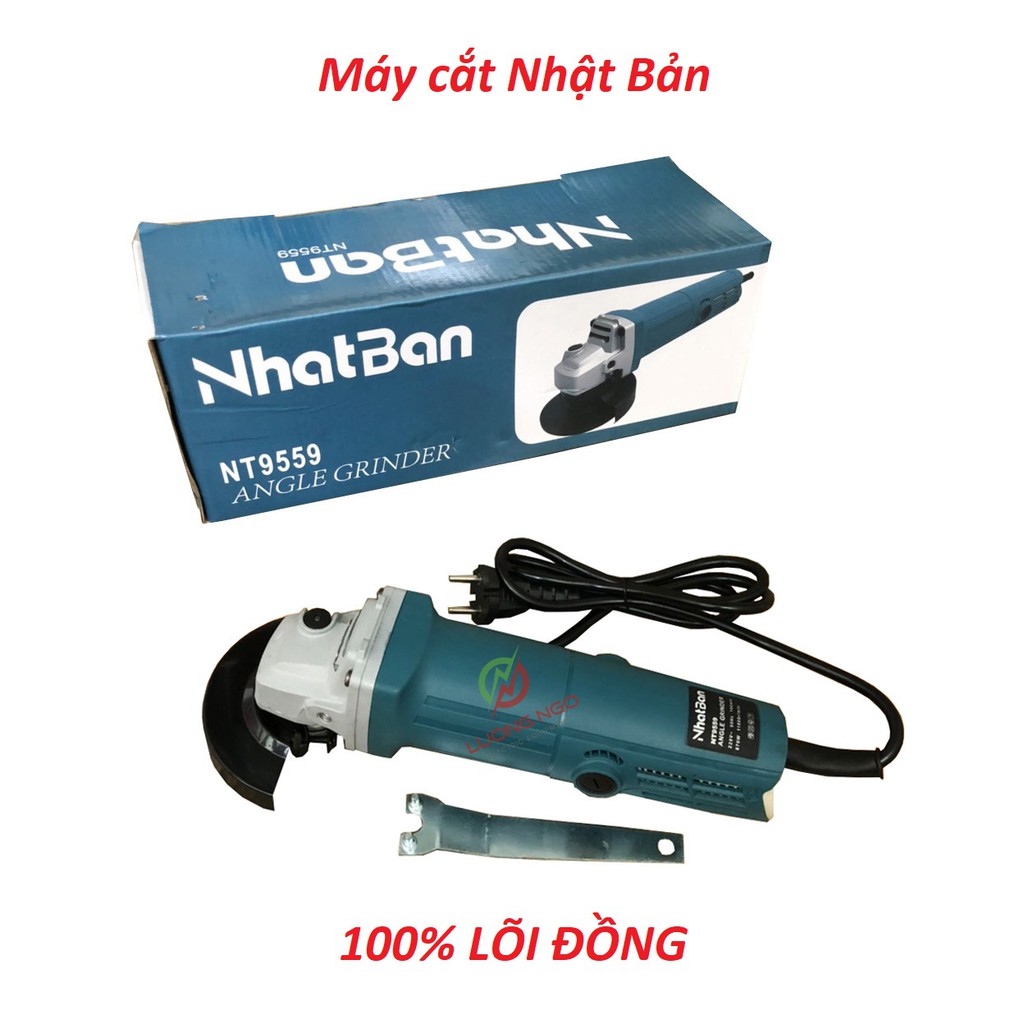 Máy mài góc - máy cắt sắt cầm tay NHẬT BẢN NT9559 870W - lõi đồng 100% tặng đá cắt