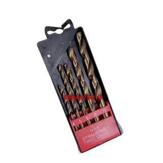 BỘ 5 MŨI KHOAN SẮT INOX 4-10MM