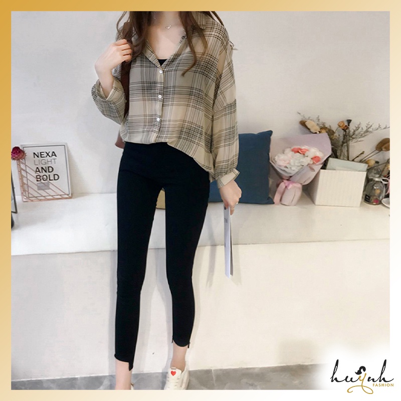 Áo sơ mi form rộng nữ, sơ mi công sở tay phồng voan mỏng - SM04A