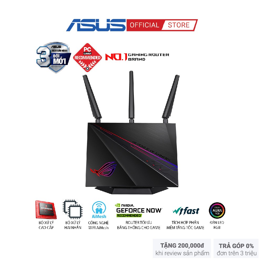 Router Wifi Gaming ASUS ROG Rapture GT-AC2900