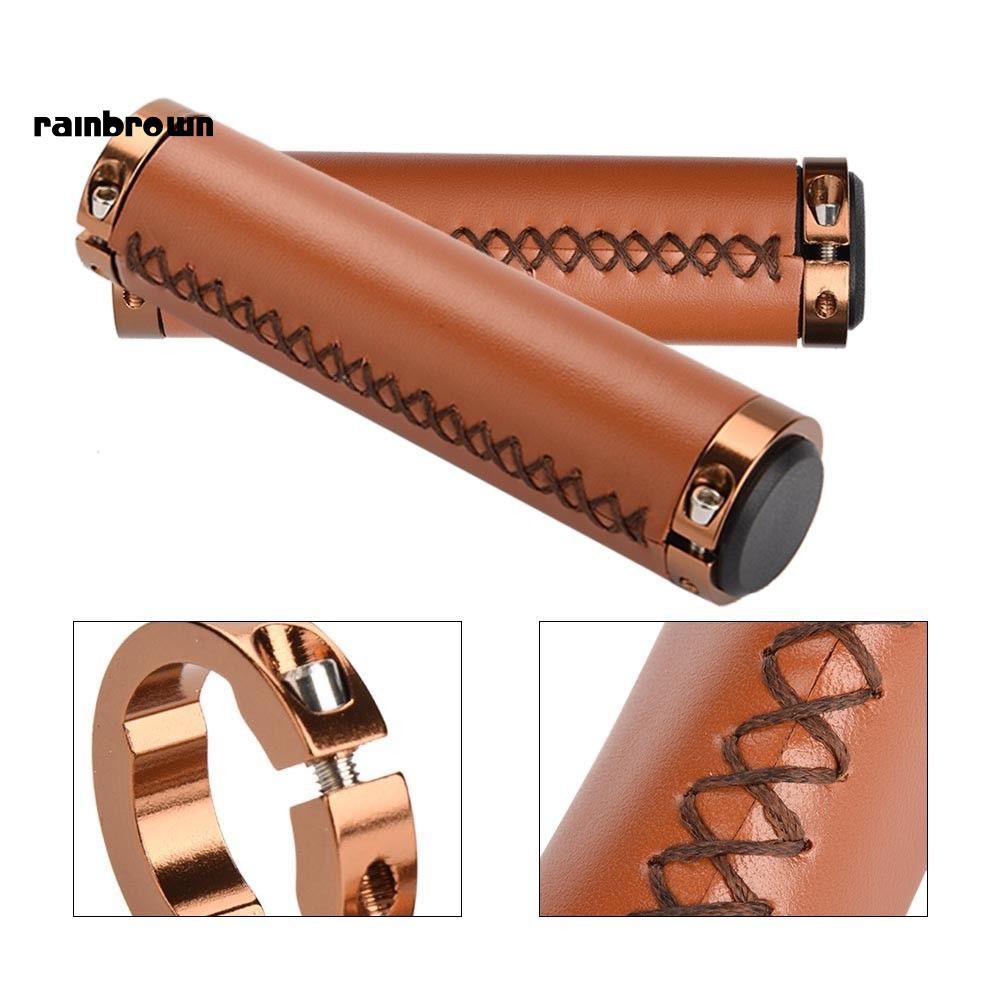 1 Cặp Bọc Tay Lái Xe Đạp Leo Núi Bằng Da Giả Chống Trượt