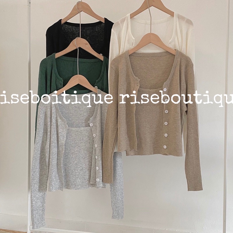 Áo cadigan len mỏng không kèm áo 2 dây trong