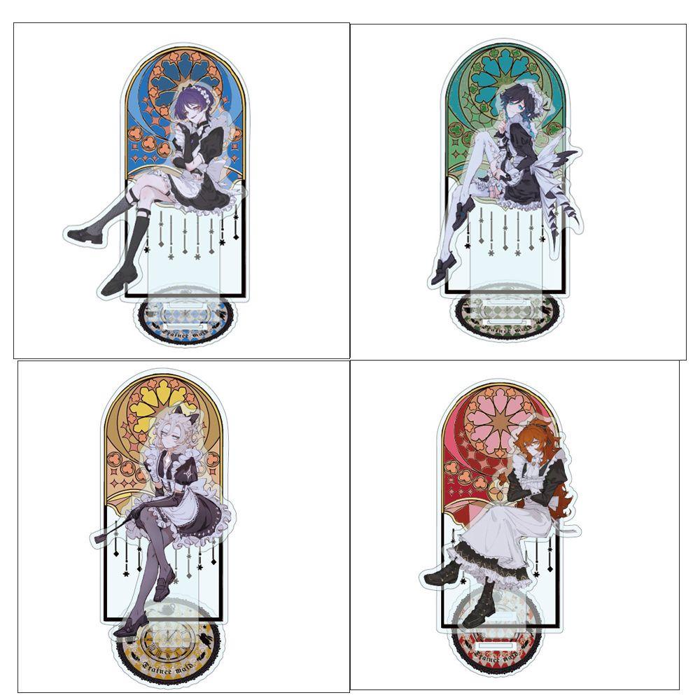 Luol Giá Đỡ Bằng Acrylic Vật liệu bảo vệ môi trường Hình Nhân Vật Anime Genshin Impact Để Bàn Trang Trí Làm Quà Tặng Zhongli Xiao Venti