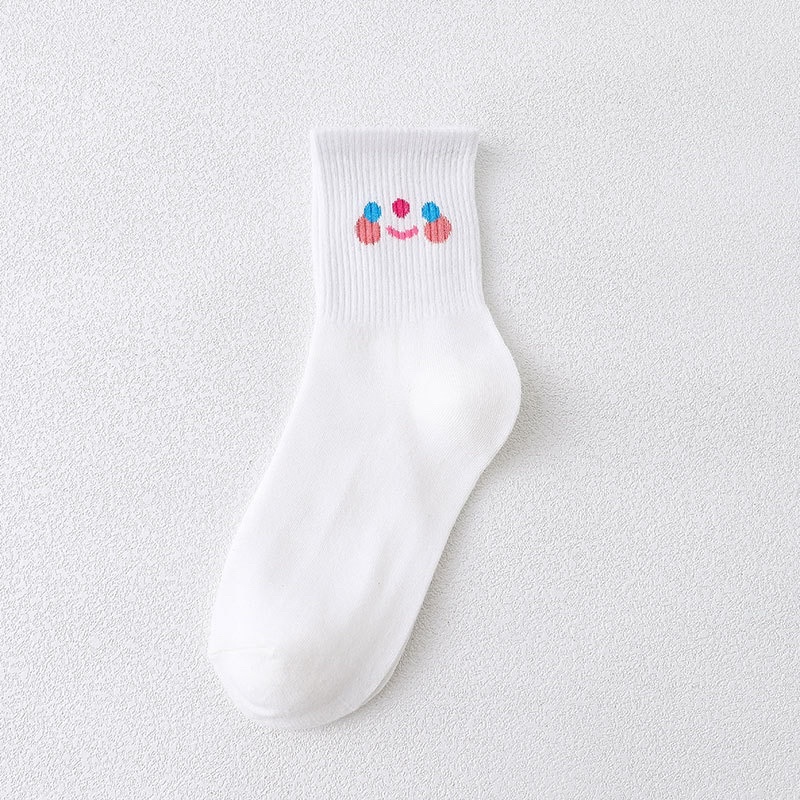 Vớ Tất Cổ Cao Icon Trắng Cotton Kháng Khuẩn freesize nam nữ hàng loại 1 bao đổi trả MRSOCKS - VC022