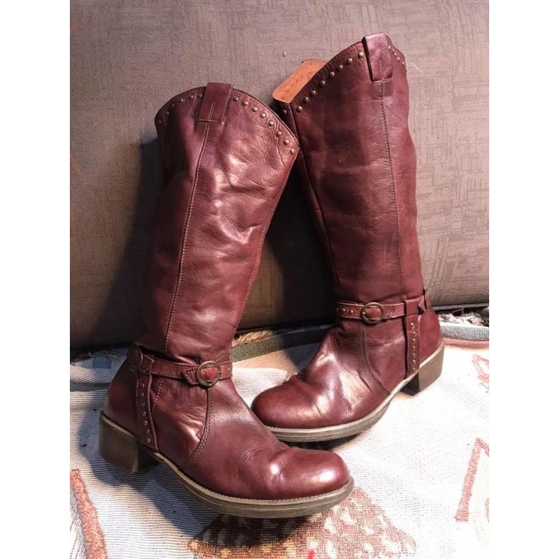 Boots cao bồi, size 37 -37,5 hàng si 2nd, boot da thật