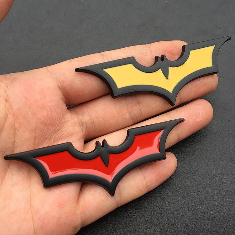 Miếng Dán Kim Loại Hình Logo Batman Trang Trí Xe Hơi