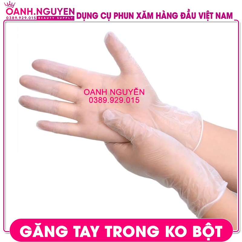 Găng Tay Trong Không Bột (Chuyên dùng trong phun xăm, spa ,thẩm mỹ viện)