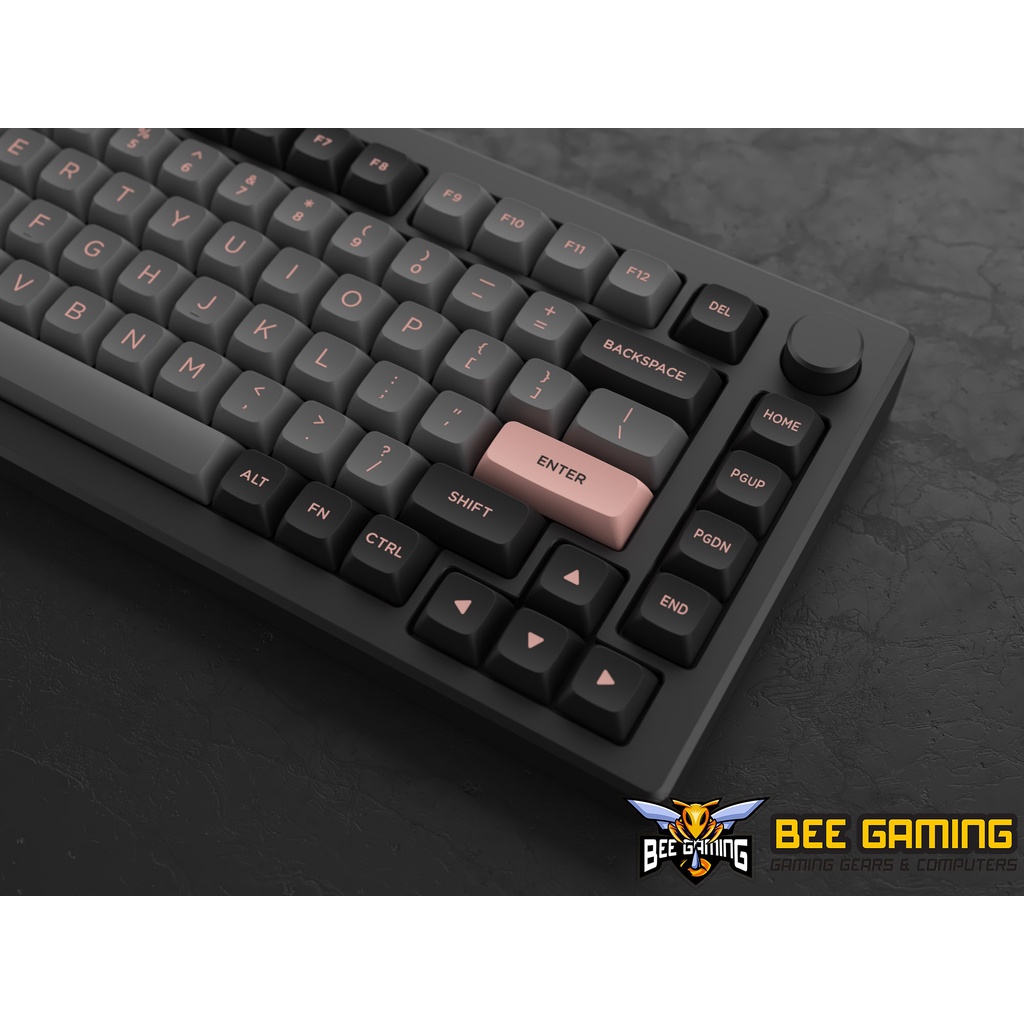 [Mã 33ELSALE hoàn 7% xu đơn 300k] Bộ keycap AKKO Black Pink - Chất liệu PBT Double Shot - 155 nút (ASA Low-profile)