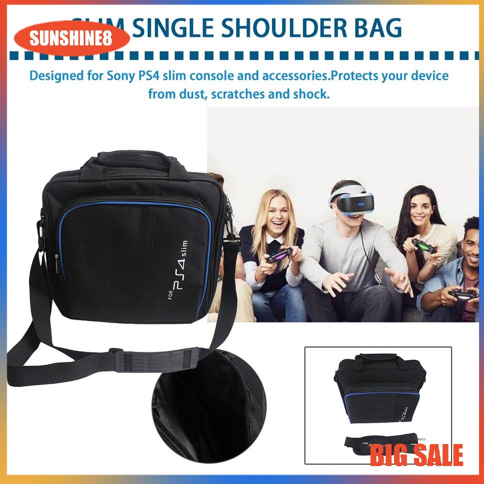 【SUN】Game Console Storage Bag Shoulder Bag Shock Proof Travel Hand Bag for PS4 Slim