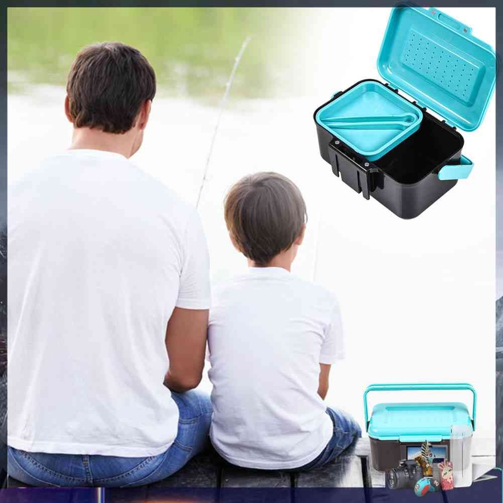 Hộp Đựng Mồi Câu Cá Bằng Nhựa ABS Thoáng Khí