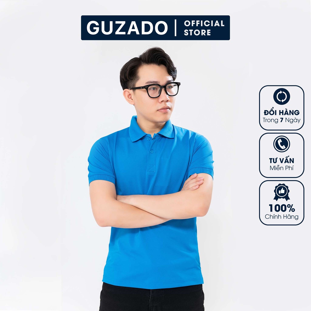 Áo Thun Polo Nam Cổ Bẻ Guzado GPL03 Chất Cá Sấu Cotton Đẹp, Mềm, Mịn,Phong Cách Trẻ Trung, Hàng Cao Cấp Chuẩn Form GPL03