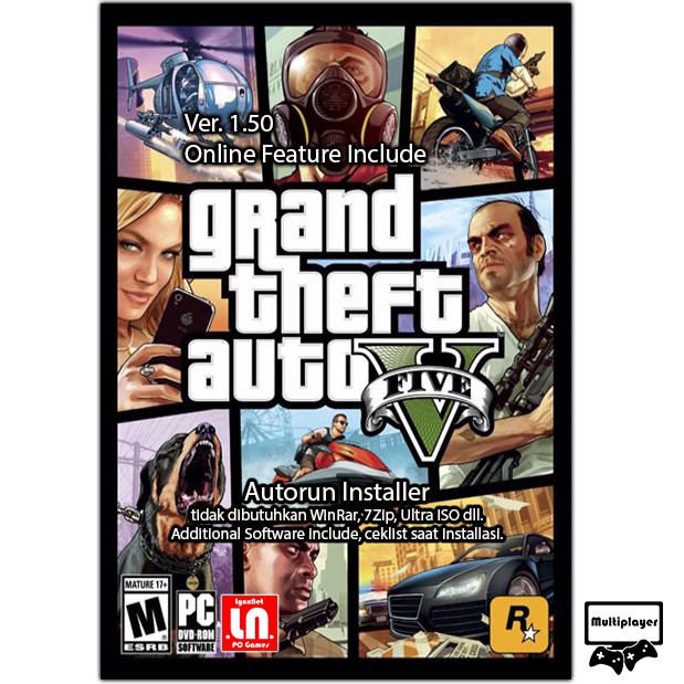 Đĩa Dvd Game Grand Theft Auto V (Gta V) Online - Pc
