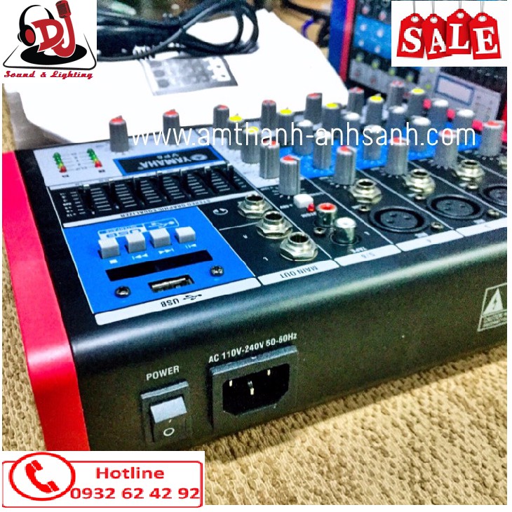 Mixer mini VP6, mixer karaoke nhỏ gọn,mixer karaoke